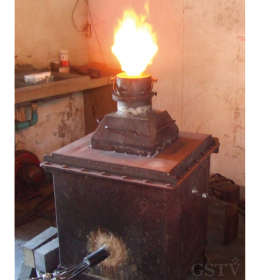 コランダム加熱処理に用いるガスオーブン