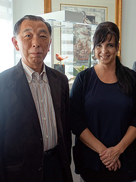 クラウディア氏とギャラリーにて クラウディア氏とギャラリーにて