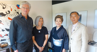 シュミットご夫妻とともに シュミットご夫妻とともに