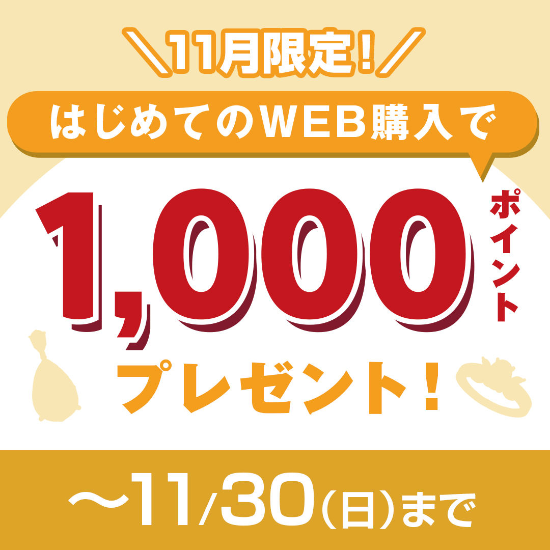 WEB初回購入で1,000ポイント