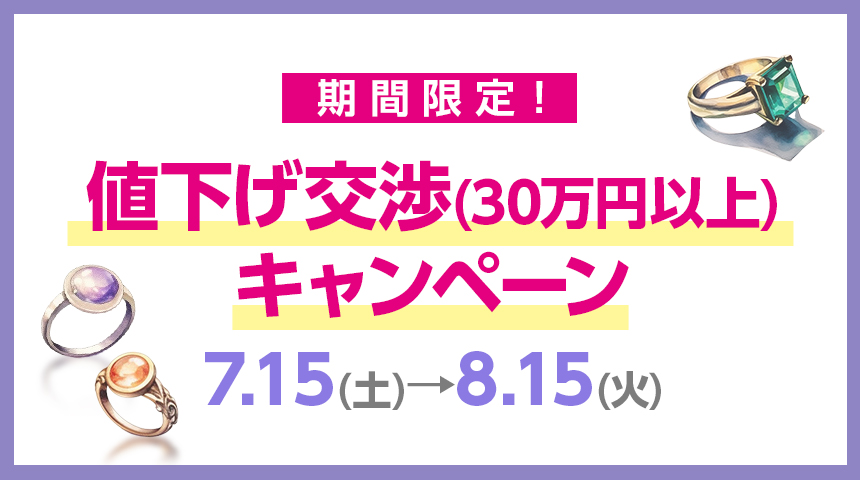 期間限定！値下げ交渉（30万円以上）キャンペーン