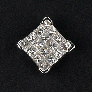 K18WG ダイヤモンド ミステリーセッティング ペンダントトップ D 約0.50ct 