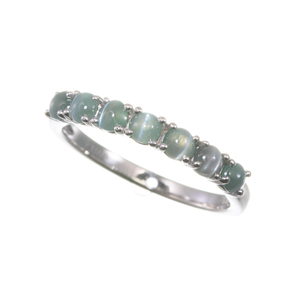 K18WG クリソベリルキャッツアイ リング CB 約0.90ct