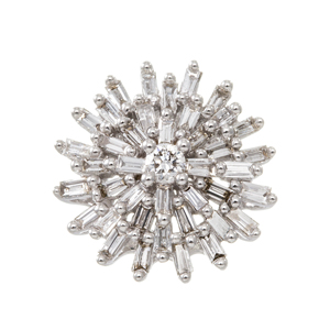 K18WG ダイヤモンド(リリーダイヤカット) & ダイヤ ペンダントトップ D 約0.25ct 