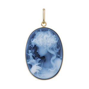 GSTV K18YG メノウカメオ　ペンダントトップ GSTV K18YG メノウカメオ ペンダントトップ カメオ 約16×12mm