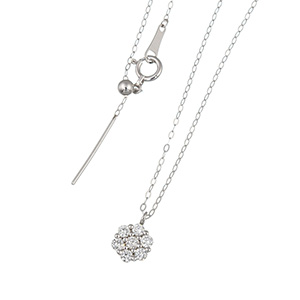 K18WG ダイヤモンド ネックレス D 約0.30ct 
