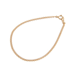 K18YG 小豆ビスマルクチェーン ブレスレット