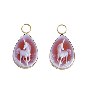 K18YG メノウカメオ チャーム カメオ 約18×13mm