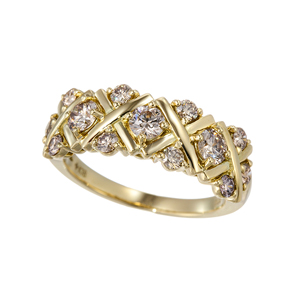 ブラウンH＆Cダイヤリング 楽天市場】K18 ダイヤモンド エタニティリング 0.7ct H＆C