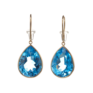 K18 ブルートパーズ 大粒ピアス 18ct GSTV | ジュエリー ショッピング