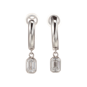 PT950 Dカラーダイヤモンド フェザータッチイヤリング D 約0.60ct(D VS2)
