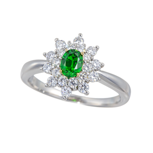 レディースデマントイドガーネット 0.31ct ダイヤモンド 0.20ct 純