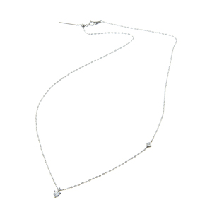 PT950 Dカラーダイヤモンド & ダイヤ ネックレス D 約0.30ct(D SI2 3EX)
