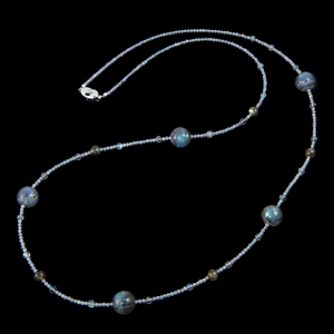 SV ラブラドライト ネックレス LAB 約92.00ct
