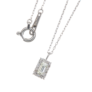 GSTV PT950/PT900 ダイヤモンド ネックレス D 約0.10ct D 約0.05ct 