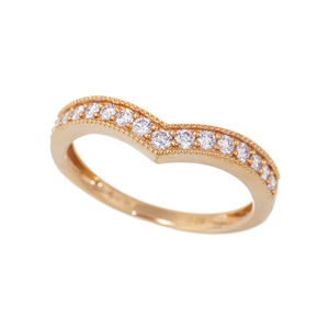 K18PG ピンクダイヤモンド リング PD 約0.25ct