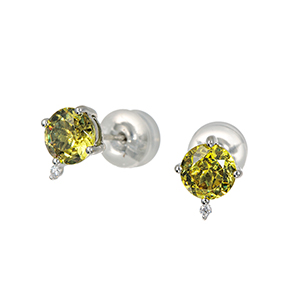 PT950 マリガーネット ダイヤ ピアス GA 約1.60ct D 約0.018ct 