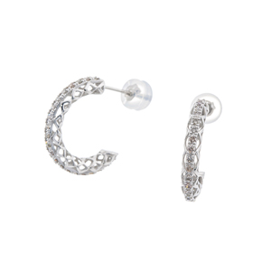 PT950 ブラウンダイヤモンド ピアス BRD 約0.42ct