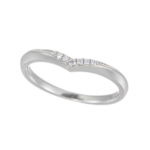 gsTV＊PT950 ダイヤモンド ドッツ Vライン リング❤現行品 gsTV＊PT950 ダイヤモンド ドッツ Vライン リング❤現行品