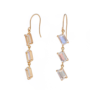 K18PG アンデシン/ラブラドライト ピアス AN/LAB 約1.60ct