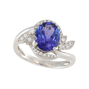 PT950 タンザナイト(特優) ダイヤ リング TA 約2.00ct D 約0.13ct 