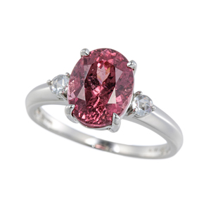 PT990マラヤガーネットダイヤリング