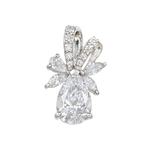 PT950Dカラーダイヤモンド&ダイヤペンダントトップD約1.00ct(DSI2)D約0.20ct