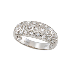 PT950 ダイヤモンド Honeycomb リング D 約0.30ct