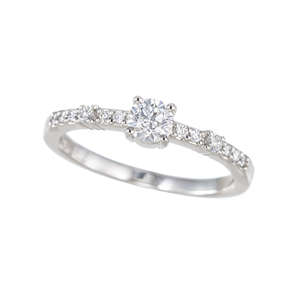 PT950 Dカラーダイヤモンド & ダイヤ リング D 約0.30ct(D VS1 3EX) D 