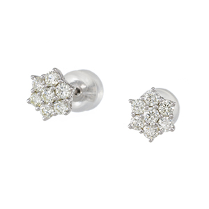 PT950 ダイヤモンド ピアス D 約0.60ct