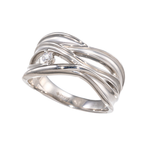 純プラチナ H&Cダイヤモンド(リリーダイヤカット) リング D 約0.05ct(LI)