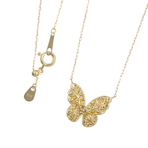 GSTV K18YGブラウンダイヤモンドチャーム2点セットBRD約0.06