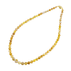 SVルチルクォーツネックレスQU約370.00ct