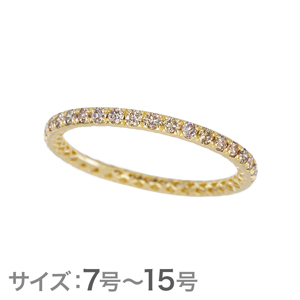 K18YG ブラウンダイヤモンド フルエタニティーリング BRD 約0.52ct #7-#15