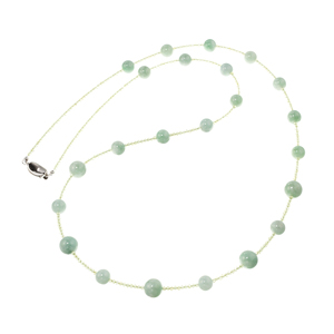 SV ヒスイ ペリドット ネックレス J 約124.00ct PE 約16.00ct