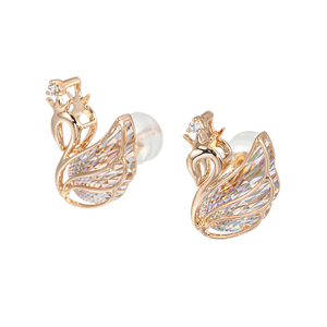 K18PG/PG(ロジウムメッキ) ダイヤモンド ピアス D 約0.02ct