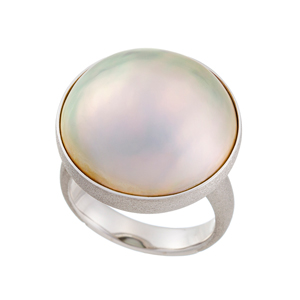 パラジウムシルバー950 マベパール リング P 約20.0mm 