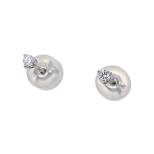 PT950 ダイヤモンド(リリーダイヤカット) ピアス D 約0.06ct(LI)