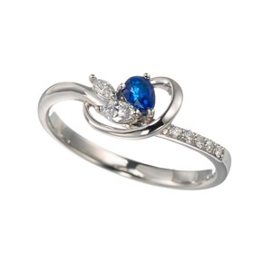 PT950 アウイナイト ダイヤ リング HA 約0.12ct D 約0.08ct