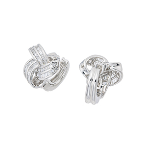 PT950 ダイヤモンド トリノット ピアリング D 約0.50ct 