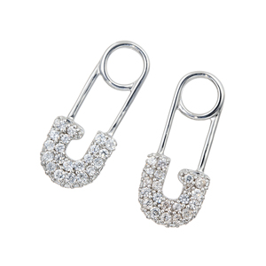 パラジウムシルバー950 天然ホワイトジルコン チャーム ZI 約2.00ct 