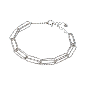 PT850クリップスタイルシャイニングブレスレット長さ約19cm幅約1.5-6.4mm総重量5.1g