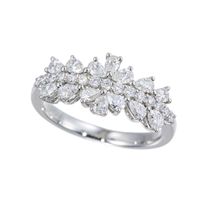 GSTV PT950 ダイヤモンド 円満 フリーリング D 約0.25ct #10-#18