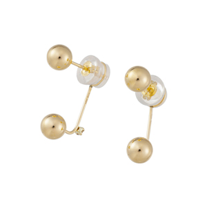 GSTV K18 ピアリング チャーム ゴールドコンビ スクエアモチーフ ピアス FLOWER MOON PIERCED EARRINGS(1ZP0928)K18 ピアス｜スター