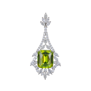 PT900 スフェーン ダイヤ ペンダントトップ SH 9.64ct D 2.36ct
