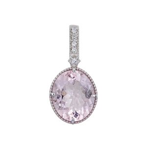 PT900 モルガナイト ダイヤ ペンダントトップ MOR 約3.91ct D 約0.05ct
