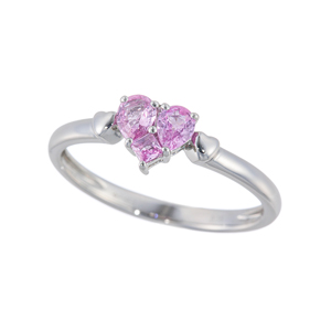 PT950 ピンクサファイア リング PS 約0.35ct