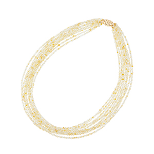 SV シトリン 10連ネックレス CI 約140.00ct