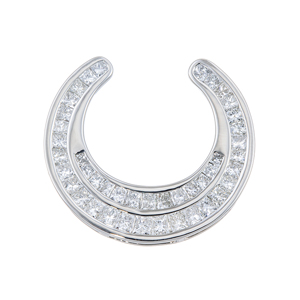 PT950 ダイヤモンド 馬蹄 ペンダントトップ D 約1.35ct