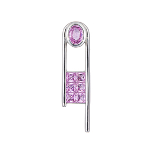 PT950 ピンクサファイア ミステリーセッティング ペンダントトップ PS 約0.40ct 